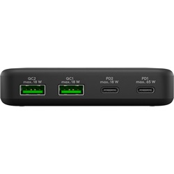 Goobay USB-C™ PD GaN többportos asztali töltő (65 W), fekete