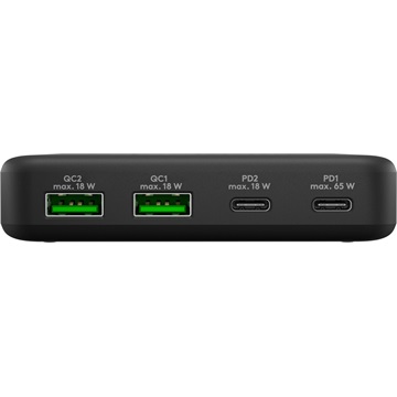 Goobay USB-C™ PD GaN többportos asztali töltő (65 W), fekete