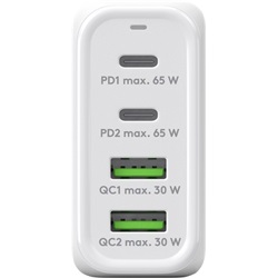 Goobay USB-C™ PD GaN többportos gyorstöltő (65 W), fehér