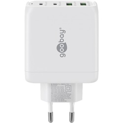 Goobay USB-C™ PD GaN többportos gyorstöltő (65 W), fehér