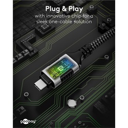 Goobay USB-C (apa) - RJ45 Ethernet (apa) kábel, 1,5 m