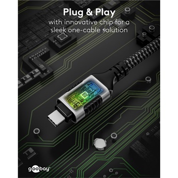 Goobay USB-C (apa) - RJ45 Ethernet (apa) kábel, 1,5 m