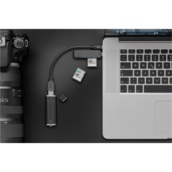 Goobay USB-C (apa) - USB 3.0 (anya) adapter, 20 cm, fekete