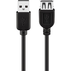 Goobay USB 2.0 hosszabbító kábel (AMAF), 3 m, szürke