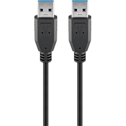 Goobay USB 3.0 (apa) - USB 3.0 (apa) kábel, 1 m, fekete