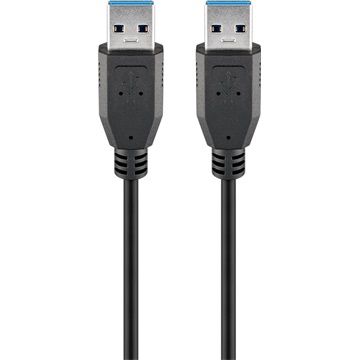 Goobay USB 3.0 (apa) - USB 3.0 (apa) kábel, 1 m, fekete