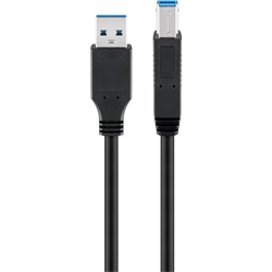 Goobay USB-A - USB-B  3.0 kábel 1 m, fekete