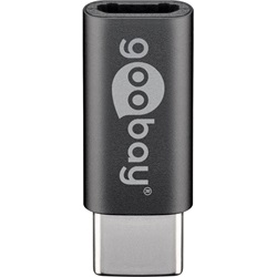 Goobay USB-C (apa) - Micro USB 2.0 (anya) OTG adapter, szürke