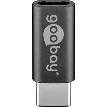 Goobay USB-C (apa) - Micro USB 2.0 (anya) OTG adapter, szürke