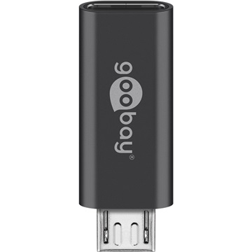 Goobay micro USB (apa) - USB-C (anya) OTG adapter, szürke