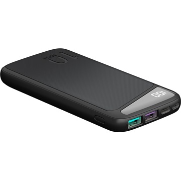 Goobay power bank 10000 mAh fekete (USB-C PD, USB-A QC 3.0)
