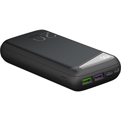 Goobay power bank 20000 mAh fekete (USB-C PD, USB-A QC 3.0)