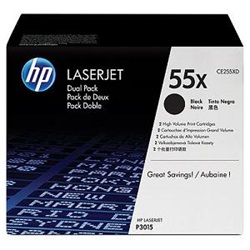 Hp toner CE255XD (55X) dupla black 2x12,5k
