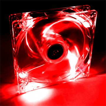 Hűtő ház ventillátor 120x120 led vörös ( AW-12A-BR )
