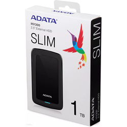 Hdd külső Adata 2,5" 1TB AHV300 USB3.1 fekete