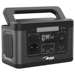 Hordozható erőmű, 600W, 461Wh, 3 USB port, 12V, LCD ( AK-PS-04 )
