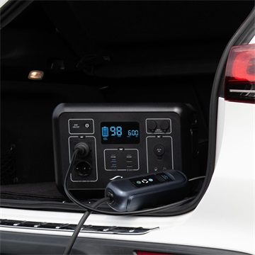 Hordozható erőmű, 600W, 461Wh, 3 USB port, 12V, LCD ( AK-PS-04 )