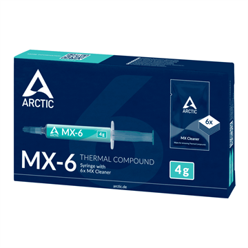 Hűtőpaszta Arctic MX-6 4gr fecskendő + 6 db MX Cleaner