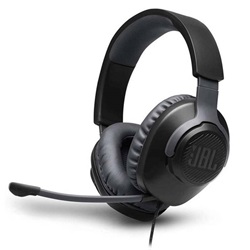 JBL Quantum 100 fejhallgató, vezetékes gamer fejhallgató mikrofonnal, fekete, EU