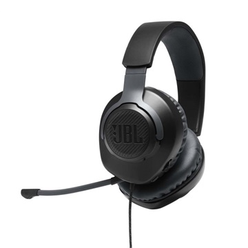 JBL Quantum 100 fejhallgató, vezetékes gamer fejhallgató mikrofonnal, fekete, EU