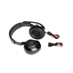 JBL Quantum 200 fejhallgató, vezetékes gamer headset mikrofonnal, fekete, EU