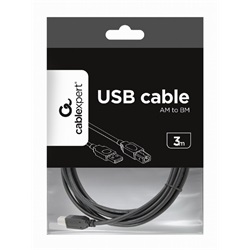 Kábel Usb 2.0 printerkábel 3 M Gembird (CCP-USB2-AMBM-10) fekete,prémium