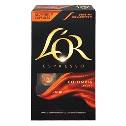 L`OR kávékapszula Colombia Nespresso kompatibilis  10 kapszula/doboz