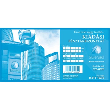 Kiadási pénztárbizonylat 25x2 -B.318-103/V (VL)