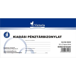 Kiadási pénztárbizonylat 25x2 -B.318-103/V Victória