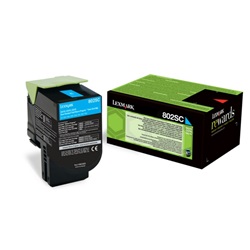 Lexmark toner 80C2SCE cyan 2K