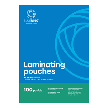 Lamináló fólia  A/3 ,80mic (100/cs) Bluering