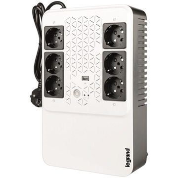 Táp multimédiás szünetmentes elosztósor Legrand 800VA - KEOR-M (4+2) x Schuko kimenet, USB, vonali interaktív