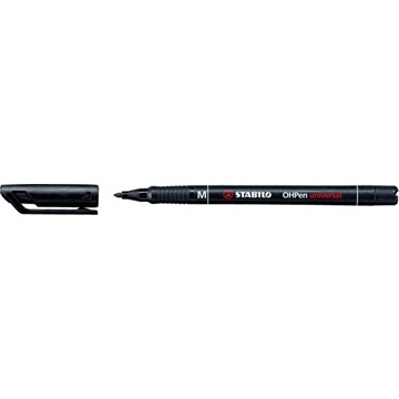 Marker alkoholos, 1 mm, Stabilo "OHPen M", fekete