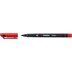 Marker alkoholos, 1 mm, Stabilo "OHPen M", piros