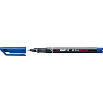 Marker alkoholos, 0,4 mm, Stabilo "OHPen S",kék