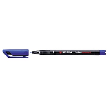 Marker alkoholos, 0,7 mm, Stabilo "OHPen F", kék