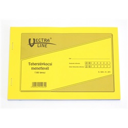 Nyomtatvány menetlevél teherautó 100 lapos A5 D.Gépj. 21/5 (VL)