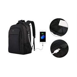 Matein 1007 fekete USB 15.6" laptop utazási hátizsák