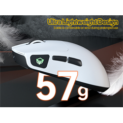 Meetion GW12 2,4G+Bluetooth+vezetékes gamer egér  (fehér)