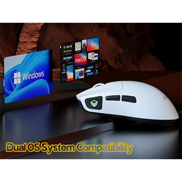 Meetion GW12 2,4G+Bluetooth+vezetékes gamer egér  (fehér)