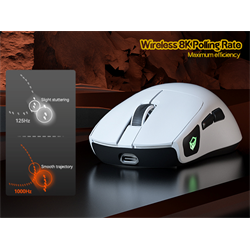 Meetion GW12 2,4G+Bluetooth+vezetékes gamer egér  (fehér)