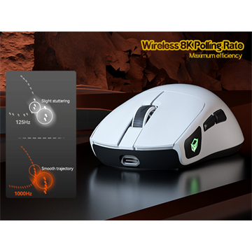 Meetion GW12 2,4G+Bluetooth+vezetékes gamer egér  (fehér)