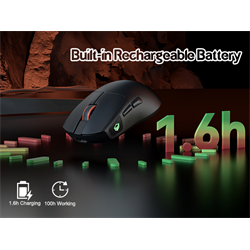 Meetion GW12 2,4G+Bluetooth+vezetékes gamer egér  (fekete)