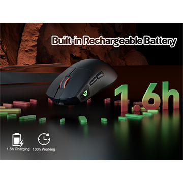 Meetion GW12 2,4G+Bluetooth+vezetékes gamer egér  (fekete)