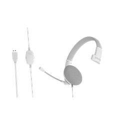 Meetion HP002U  USB Call Center fejhallgató fehér