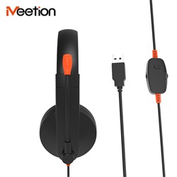 Meetion HP003U USB mikrofonos fejhallgató fekete