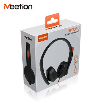 Meetion HP003U USB mikrofonos fejhallgató fekete
