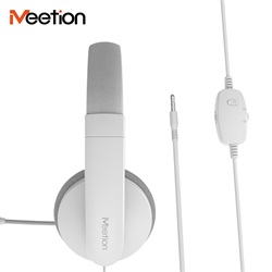 Meetion HP003 3,5 jack mikrofonos fejhallgató fehér