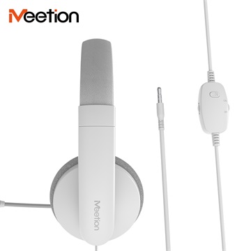 Meetion HP003 3,5 jack mikrofonos fejhallgató fehér