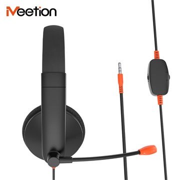 Meetion HP003 3,5 jack mikrofonos fejhallgató fekete